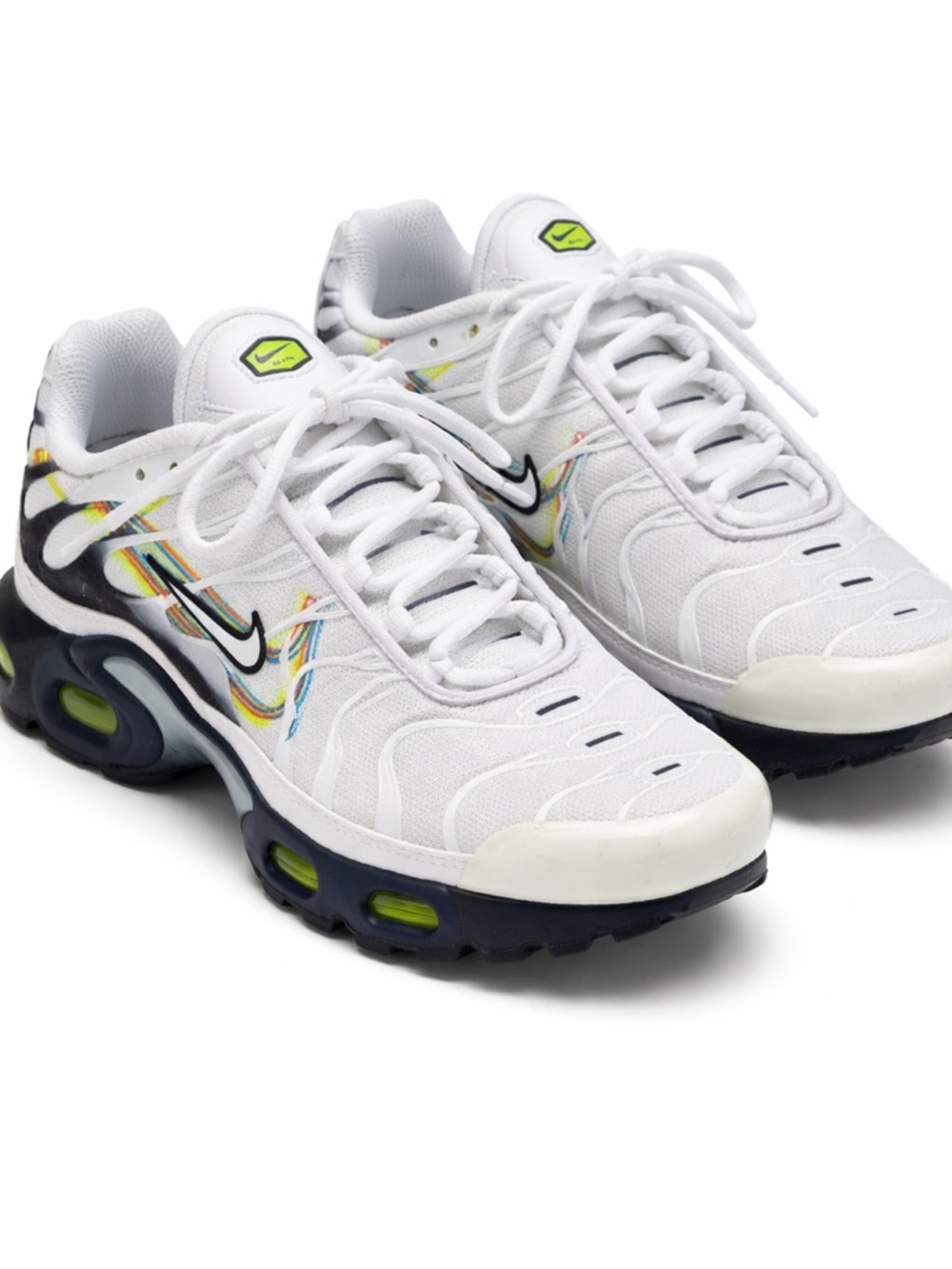 Nike White Multicolor Wave Accent Running Sneakers